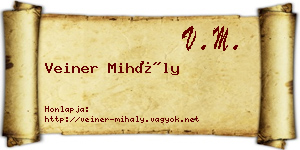 Veiner Mihály névjegykártya
