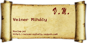 Veiner Mihály névjegykártya