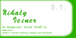 mihaly veiner business card